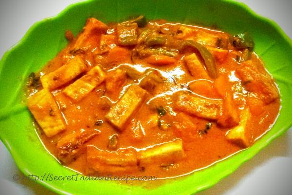 photo of mixed veggies and tofu curry