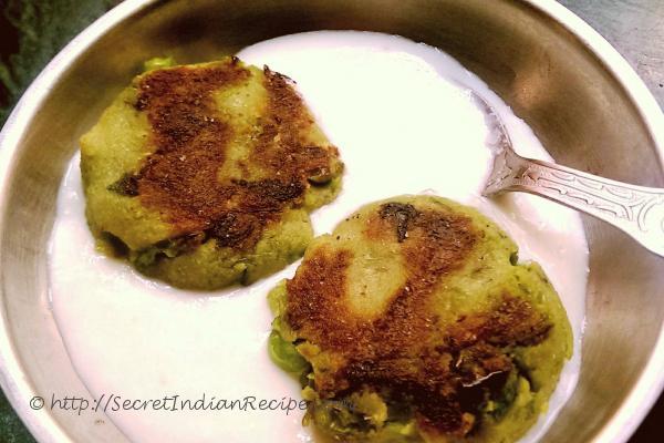 photo of matar tikkia chaat (green pea patties chaat)