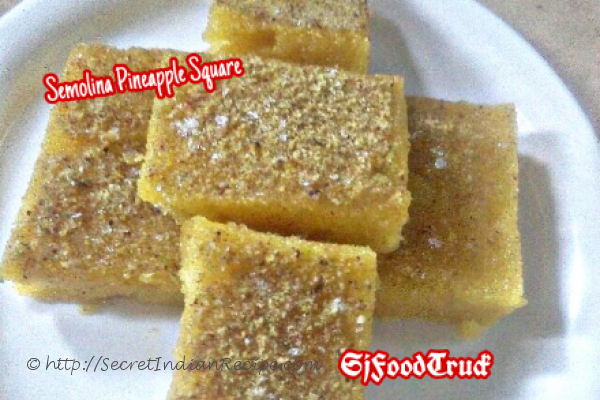 photo of semolina pineapple square