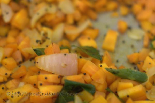 photo of carrots being sauted