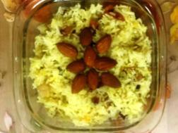 photo of sakhar bhaat (sweet rice)