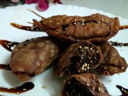 photo of almond chocolate gujias 